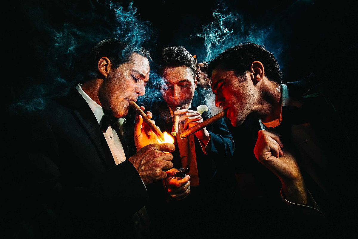 Grooms-Cigar-Good-Fellas-Inspired-Charleston-Country-Club-by-Wedding-Photographers-King-and-Fields-Studios-Charleston-SC