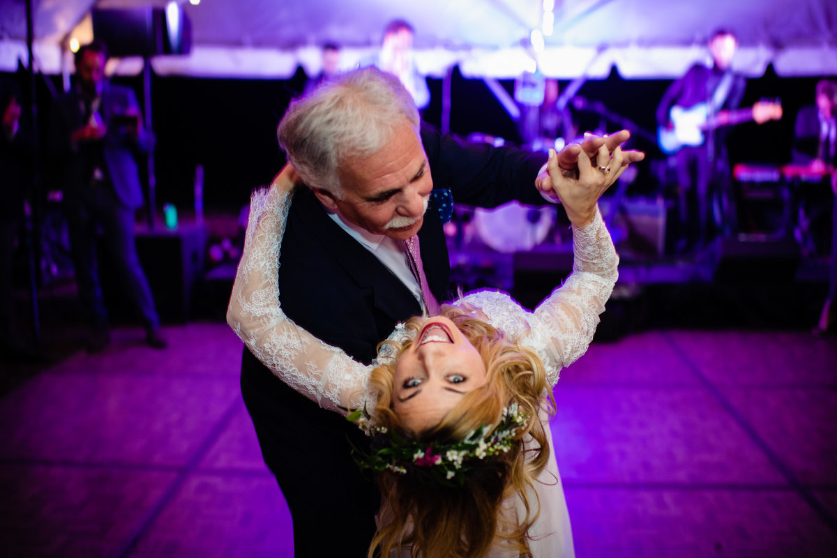 Bride and father dance at a Berkshires wedding