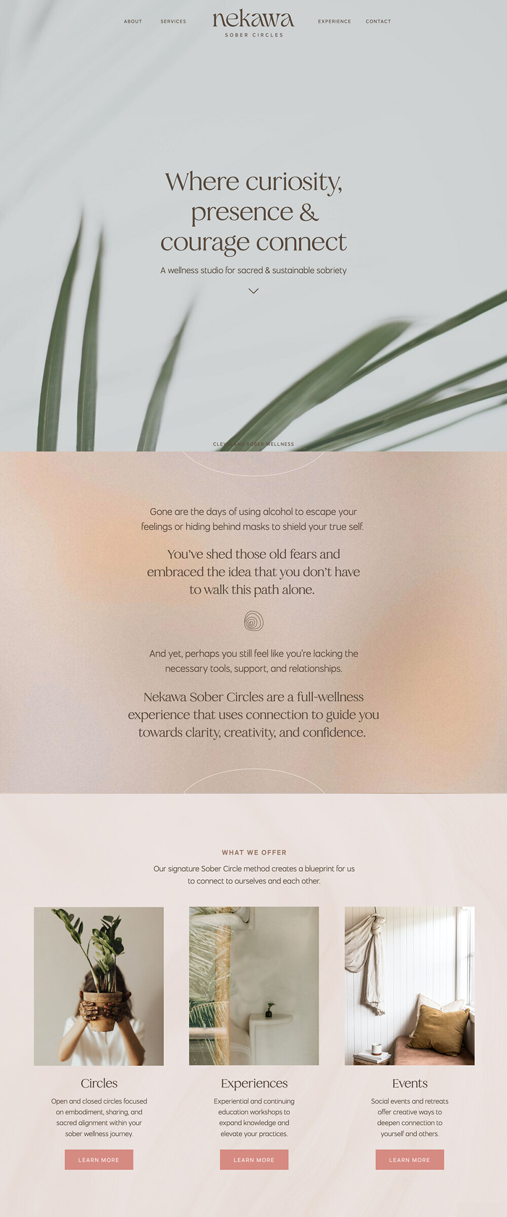 Showit-Website-for-Wellness-Studio_Nekawa-Sober-Circles_Home
