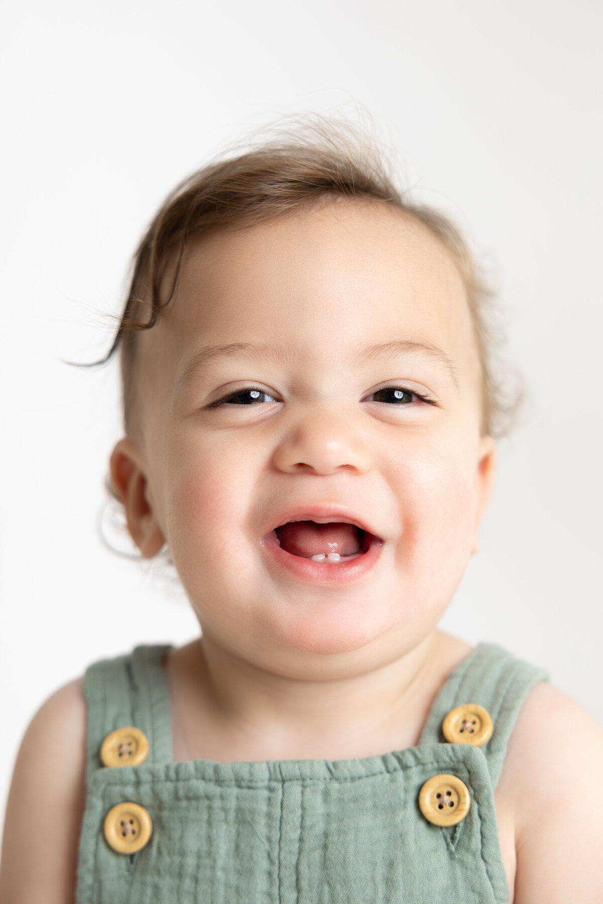 Toddler black and white studio photography in Edmonton