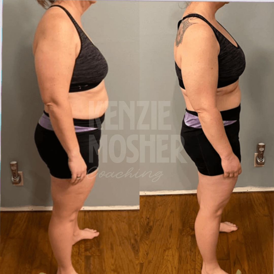 Real results showing body recomposition and improved gut function.