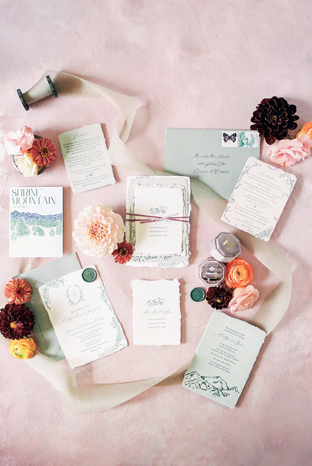 Calluna-Events-Boulder-Greystone-Invite-Flatlay