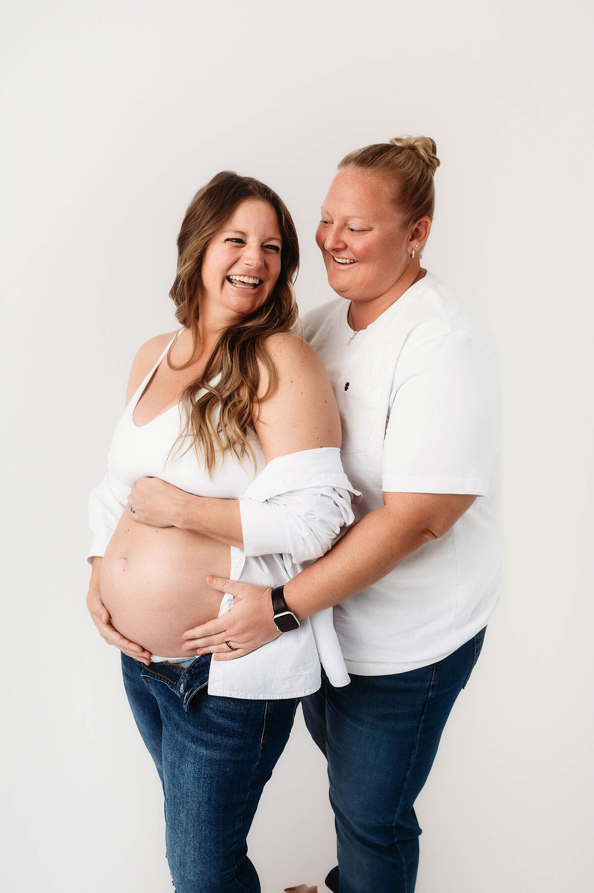 Expectant mother poses for Editorial Maternity Photoshoot in Charleston, SC.