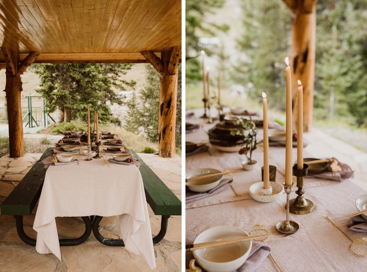 outdoor+elopement+tablescape+with+hot+pot+meal_outdoor+mountain+elopement+dinner