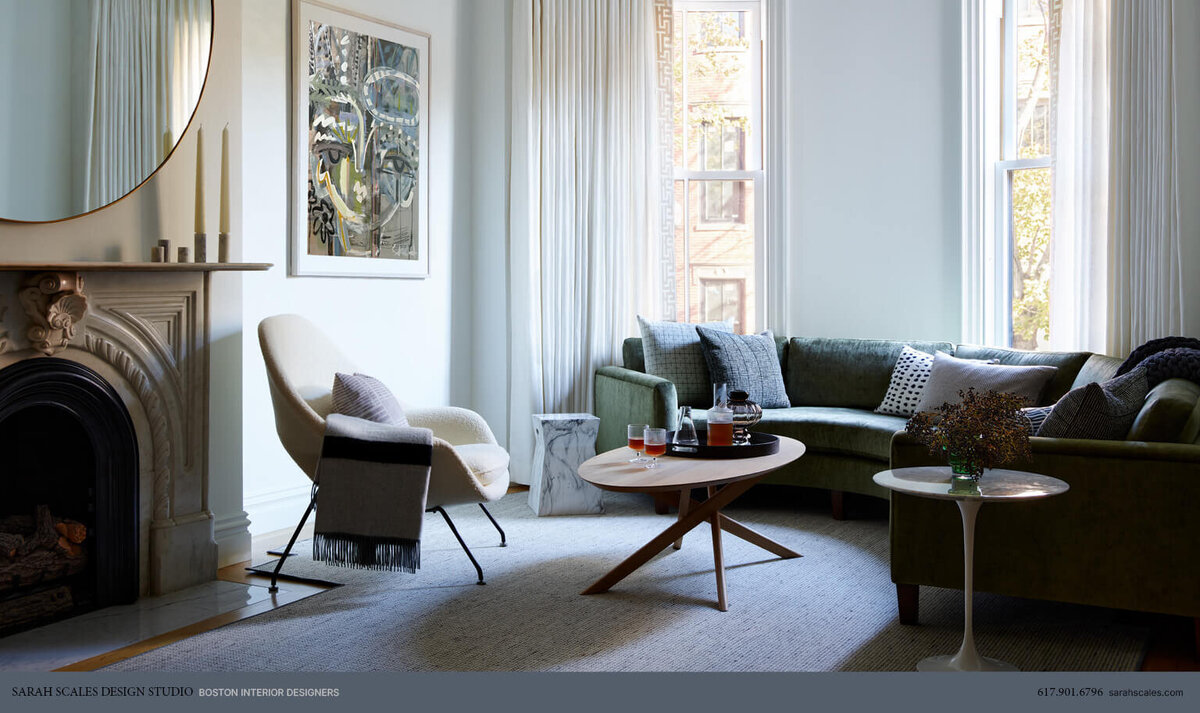 South End Interior Designer | Modern Brownstone Home Design