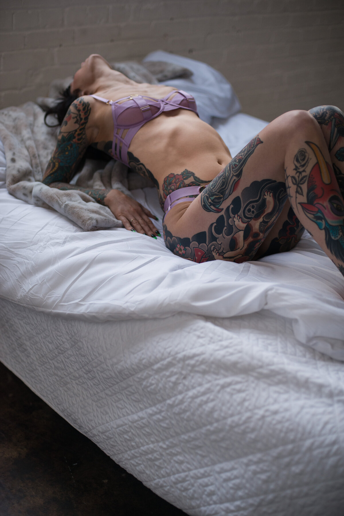 Elegant luxury boudoir portrait showcasing natural beauty, Healing,  and self-confidence.