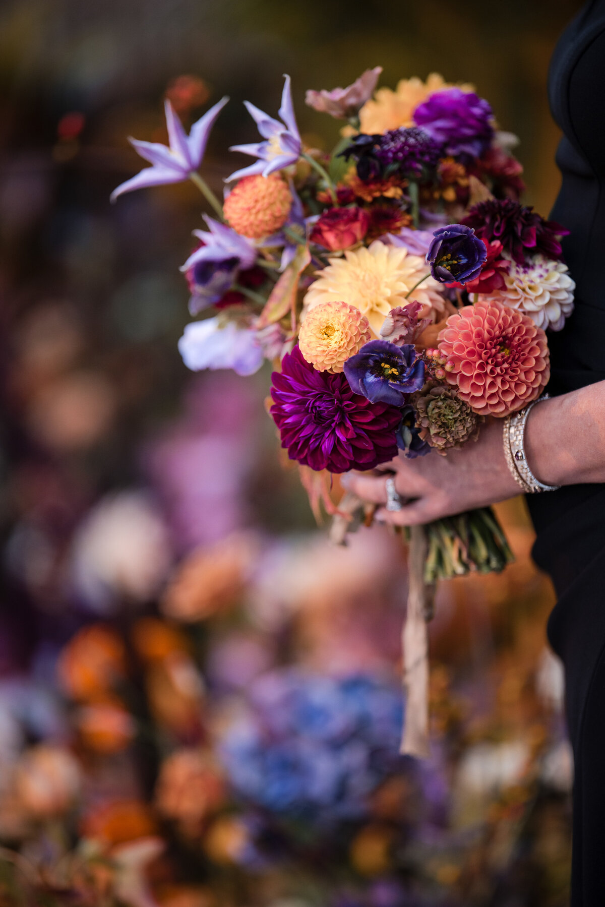 Colorful flowers at a  Fairmount Park Horticulture Center wedding