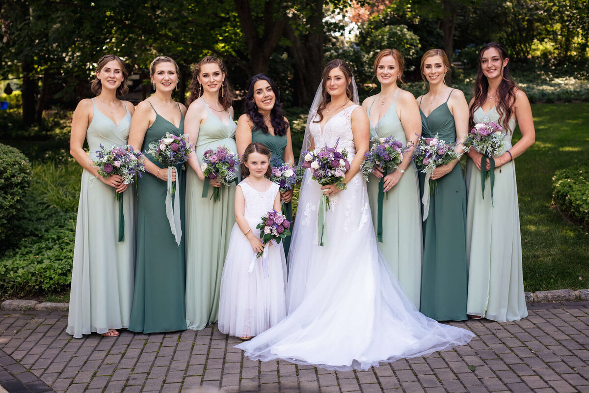 Dark & Light Green Bridesmaid Dresses