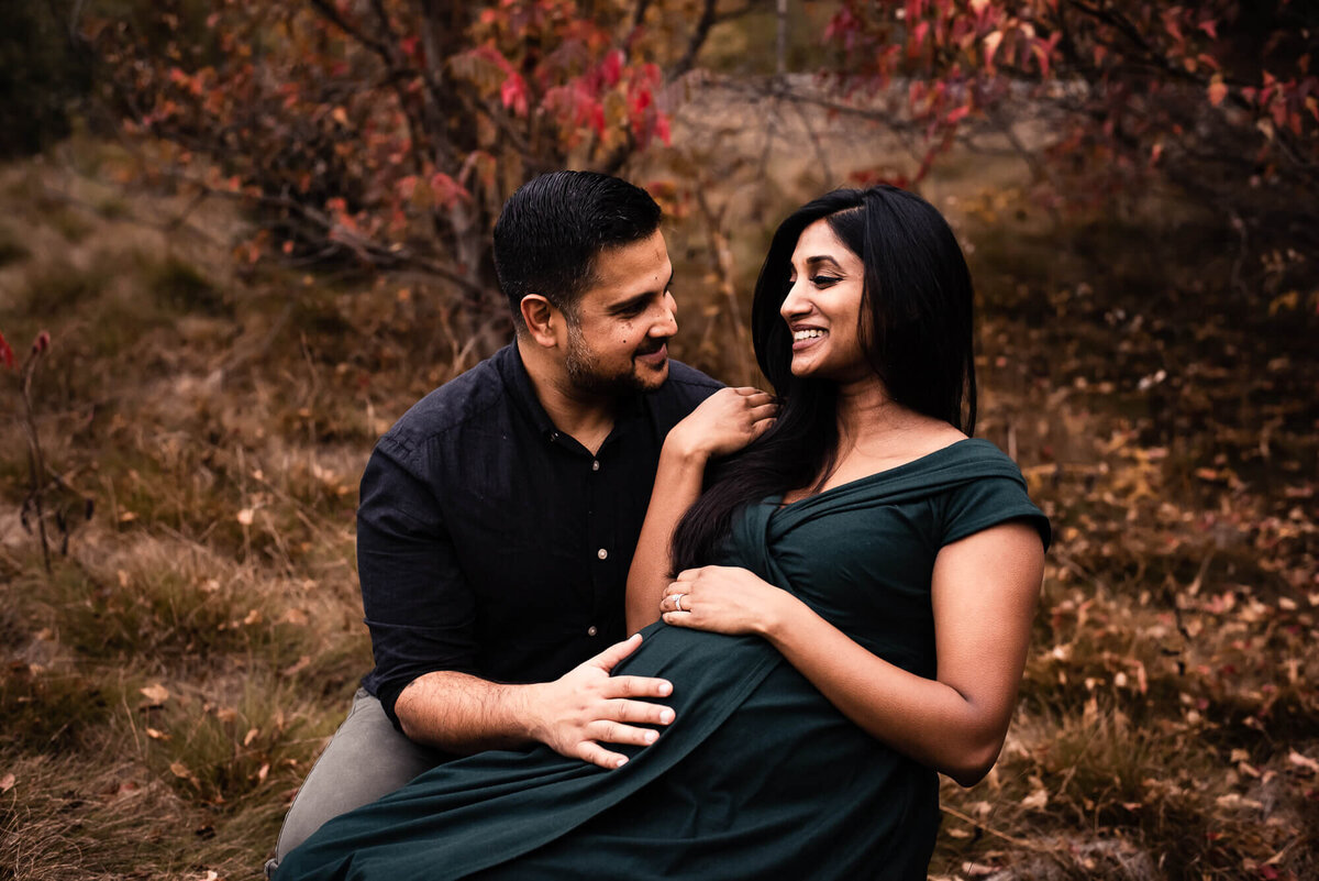 Expecting couple posing in Toronto for Maternity Photography