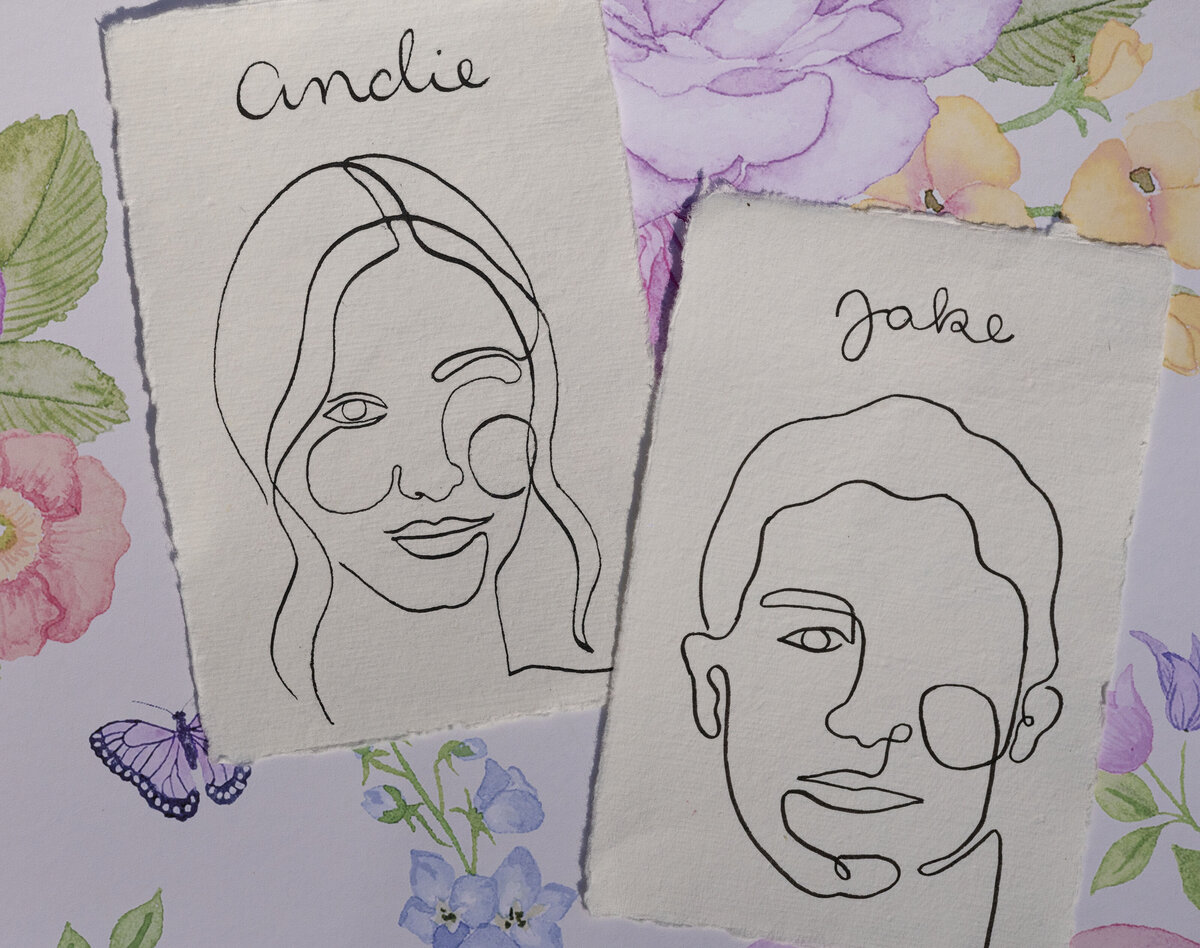 Andie Jake Line Drawings