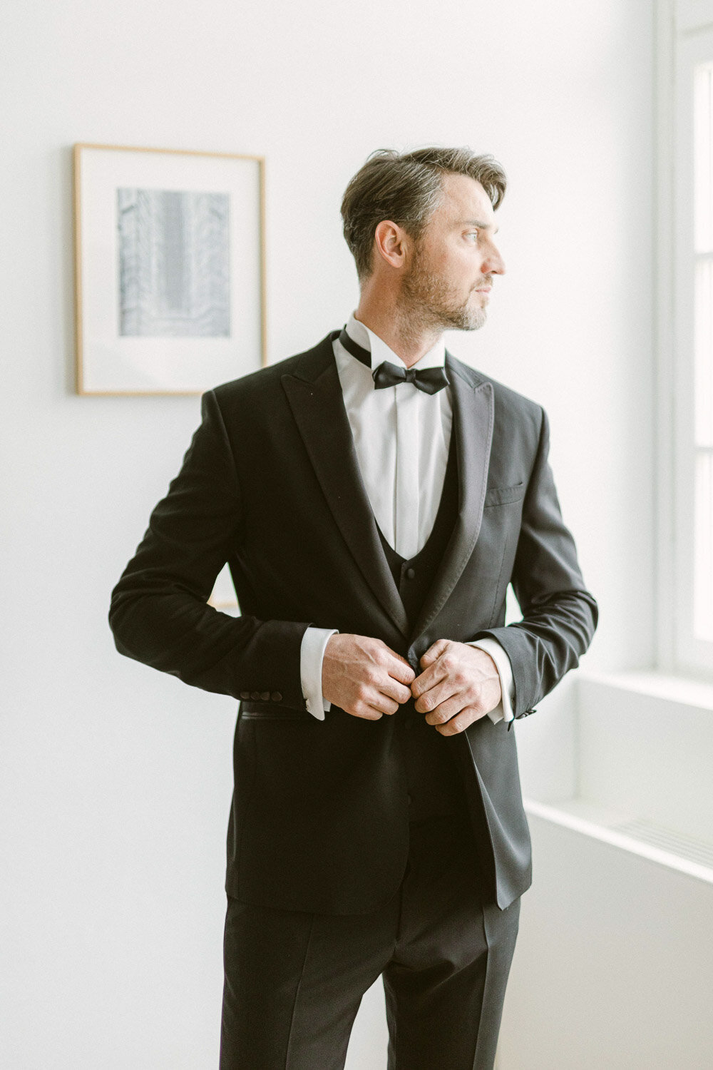 groom during getting ready