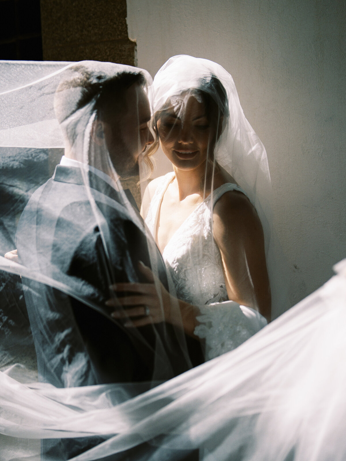 Portrait of a bride at her wedding in Spain