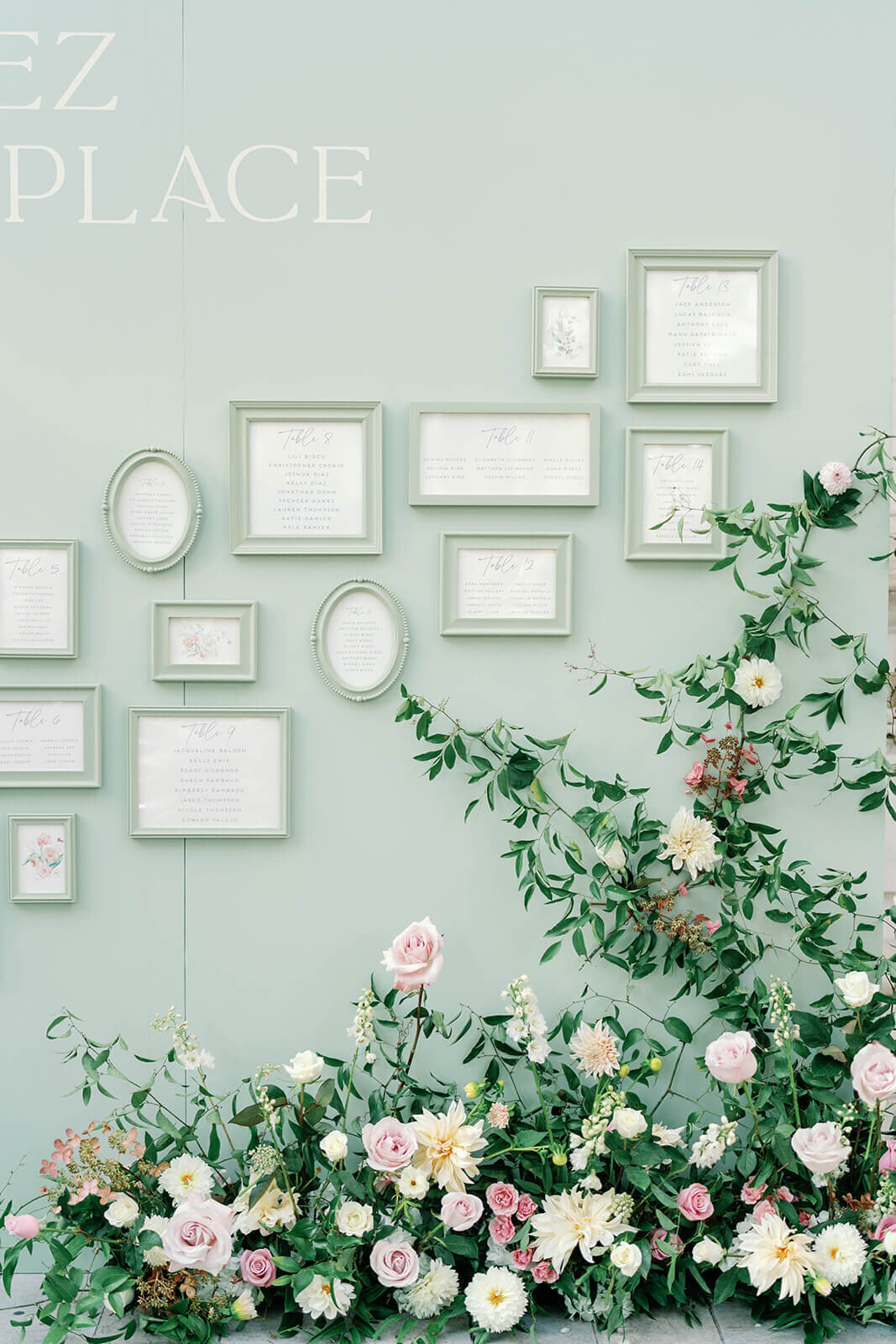 lili-chris-wedding-escort-display-floral-garden-springvale