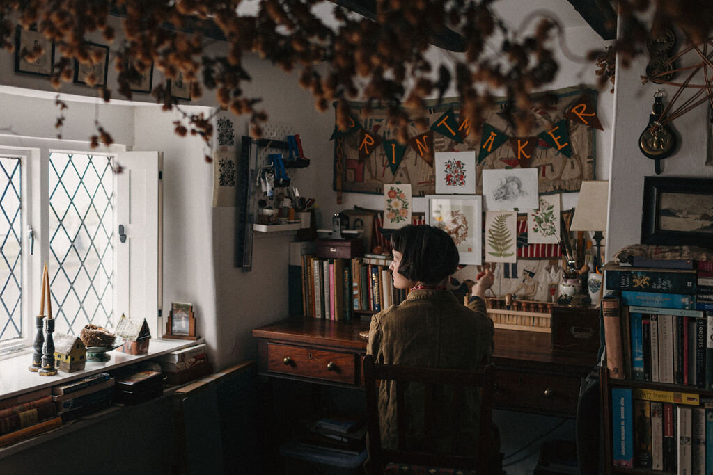 Rachel Snowdon at her home studio 