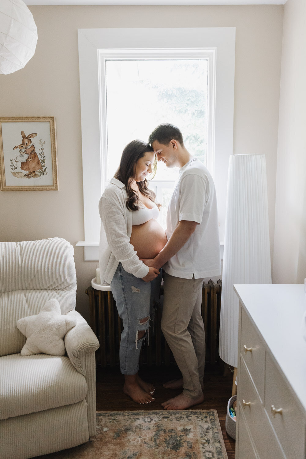 Tender maternity portraits in Etobicoke