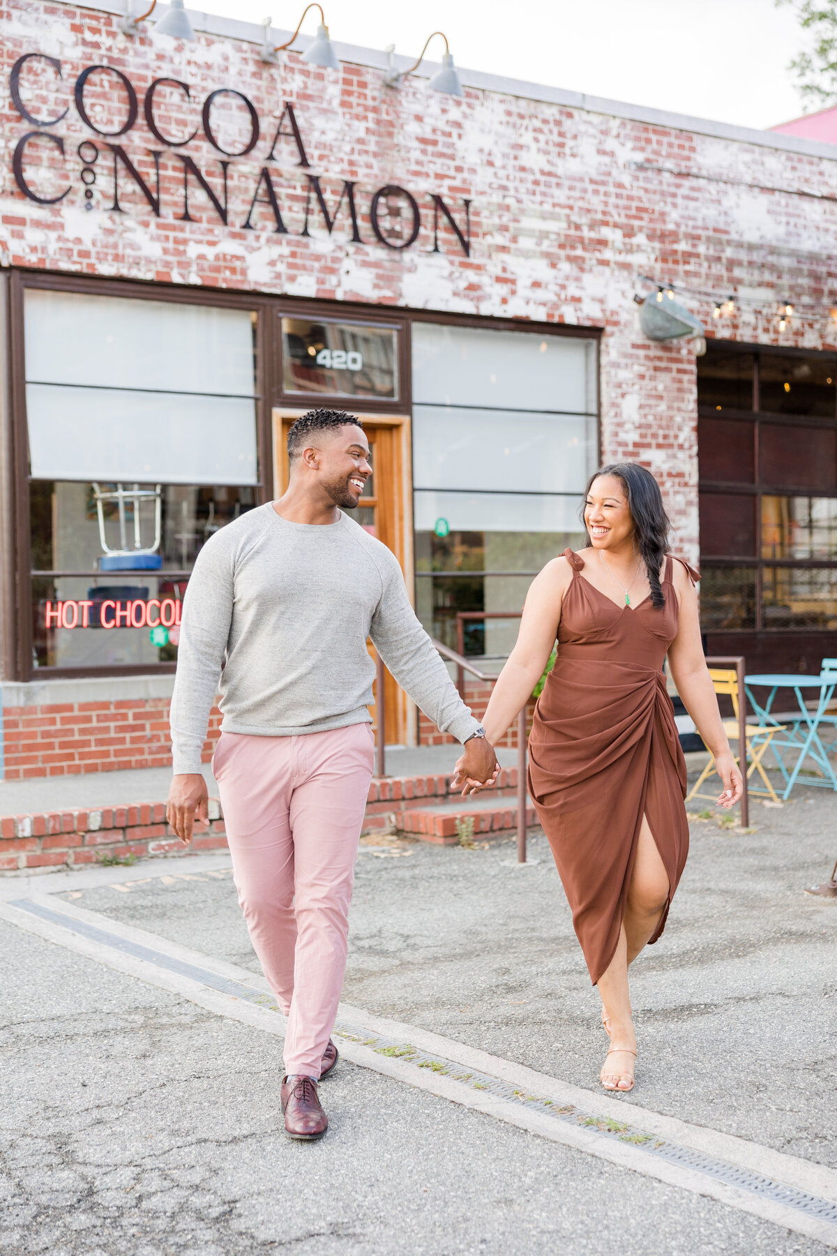 Engagement photos in downtown Durham