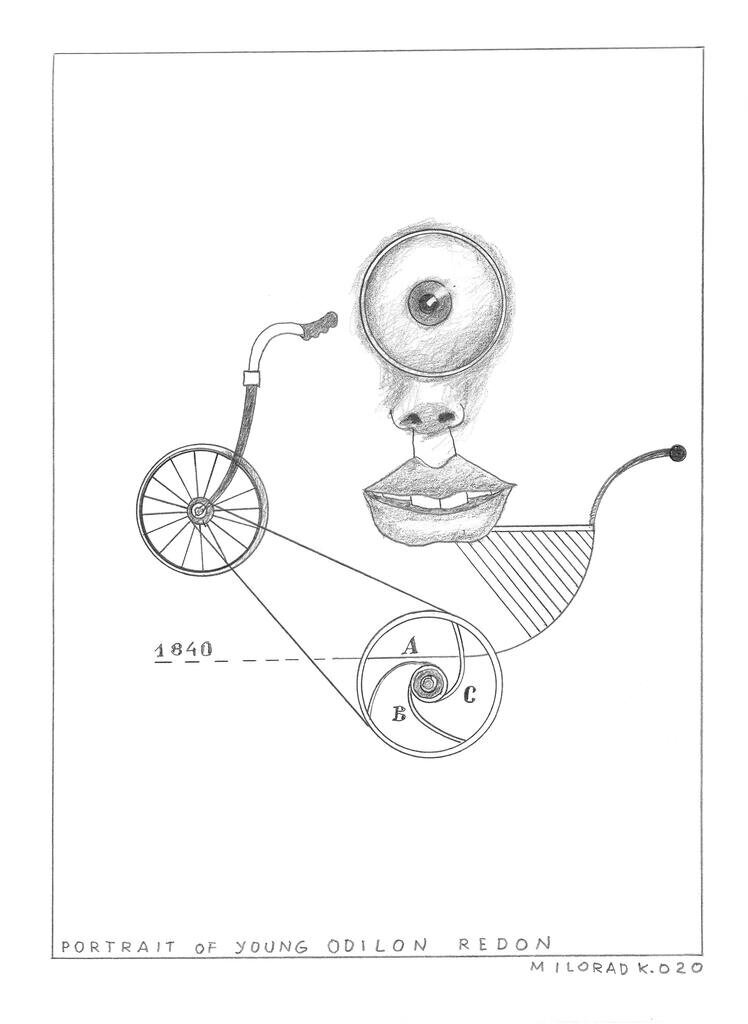 03_Drawings_MiloradKrstic_Portrait of a young Odilon Redon, 2020 (1)