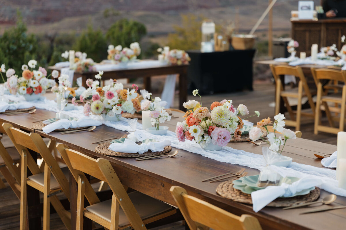 floral wedding tablescape