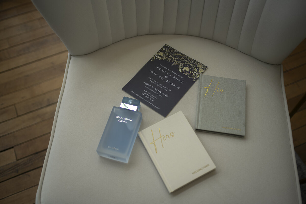 Emotional candid moment between wedding couple