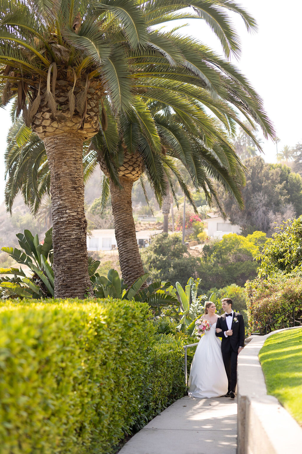 Couple and Palm trees