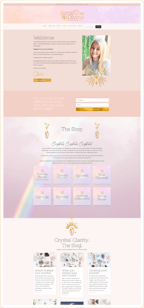 Sunshine & Divine Website Design