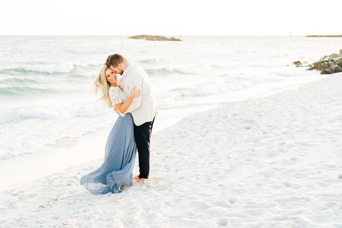 Engagement photoshoot at a beach in Alabama