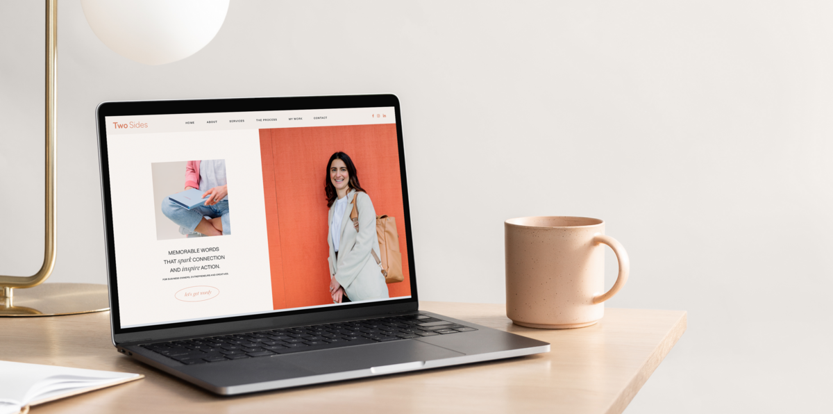 Two Sides Copywriting website design