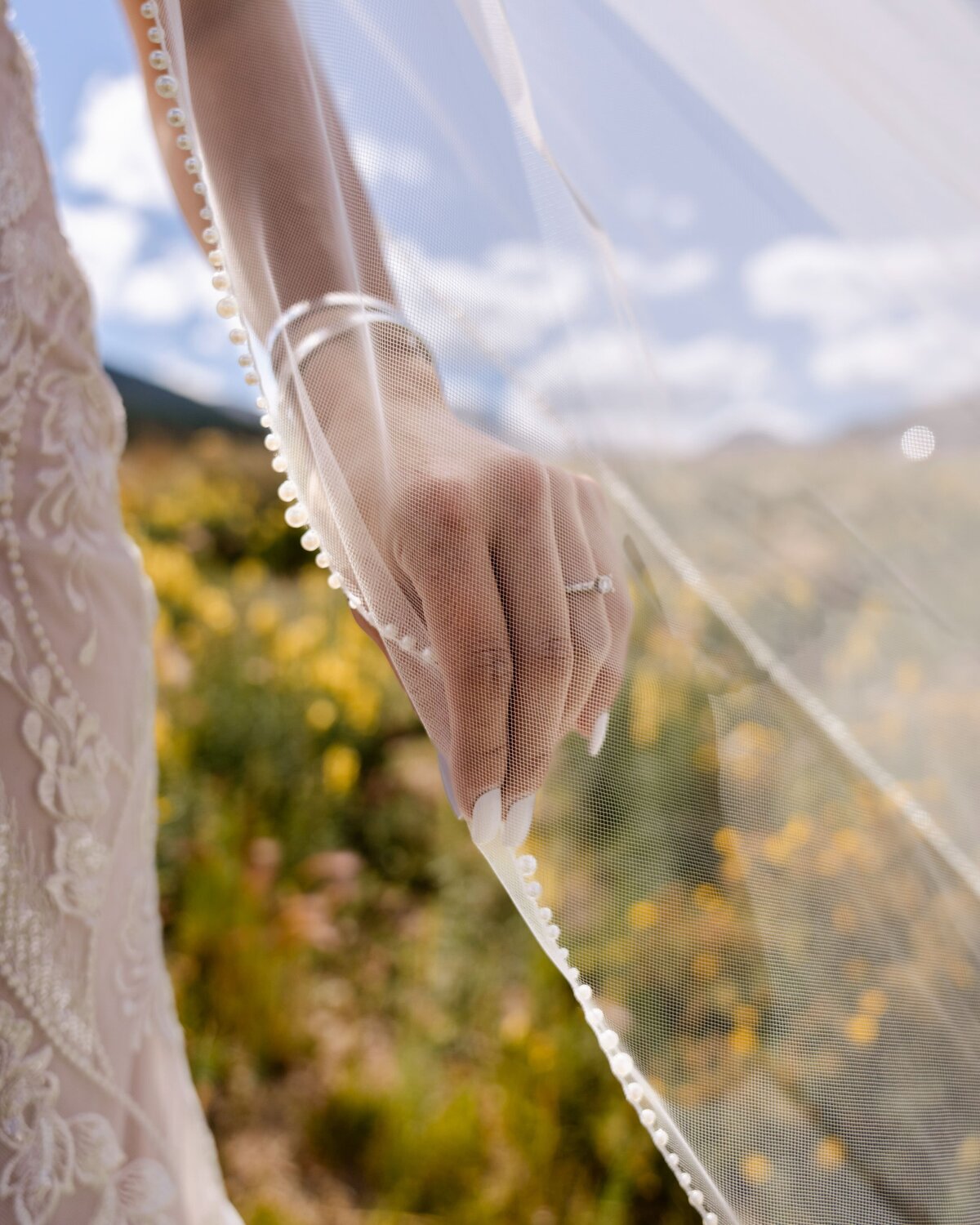 denver colorado wedding photographer - close up of veil