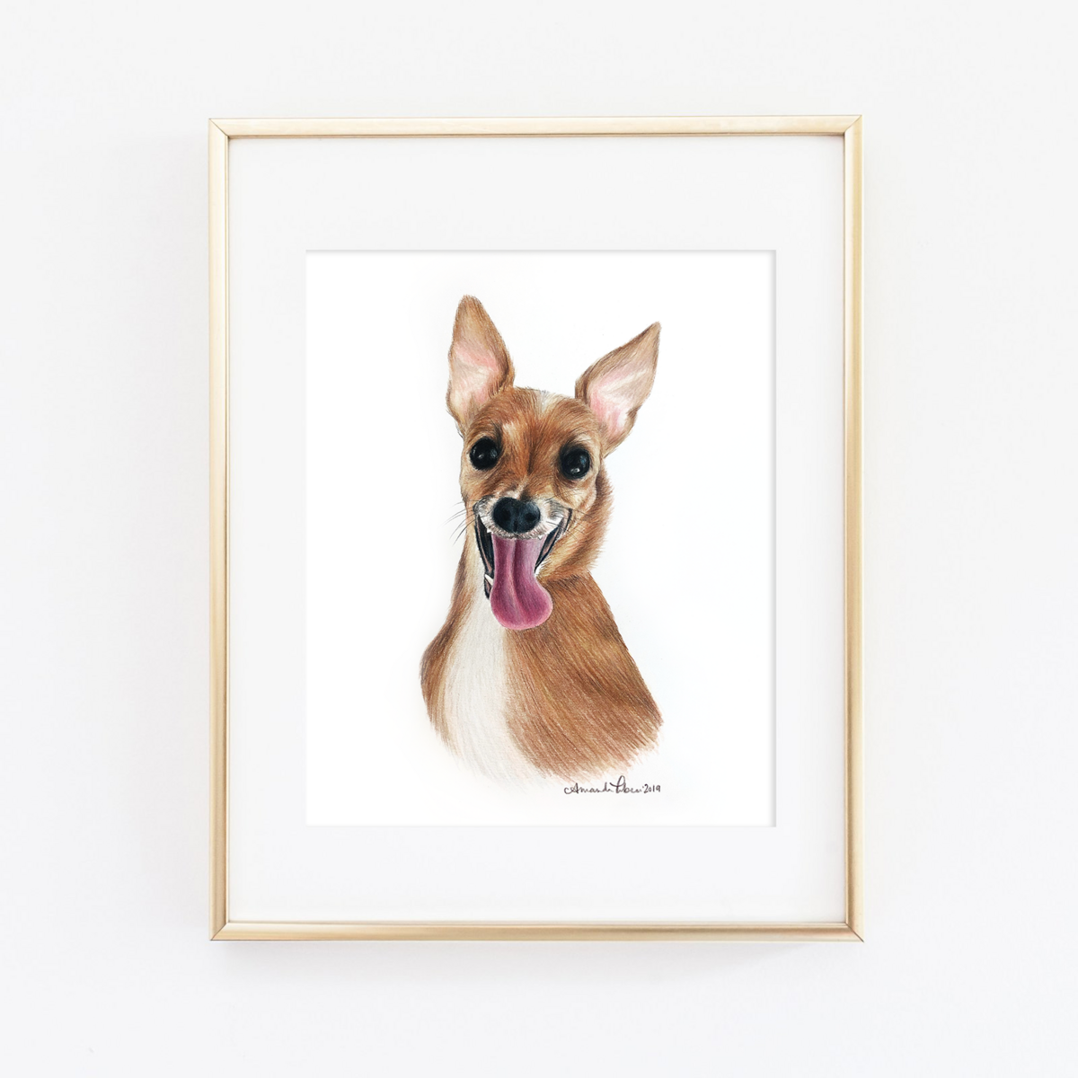 Vertical Gold Frame Valerie