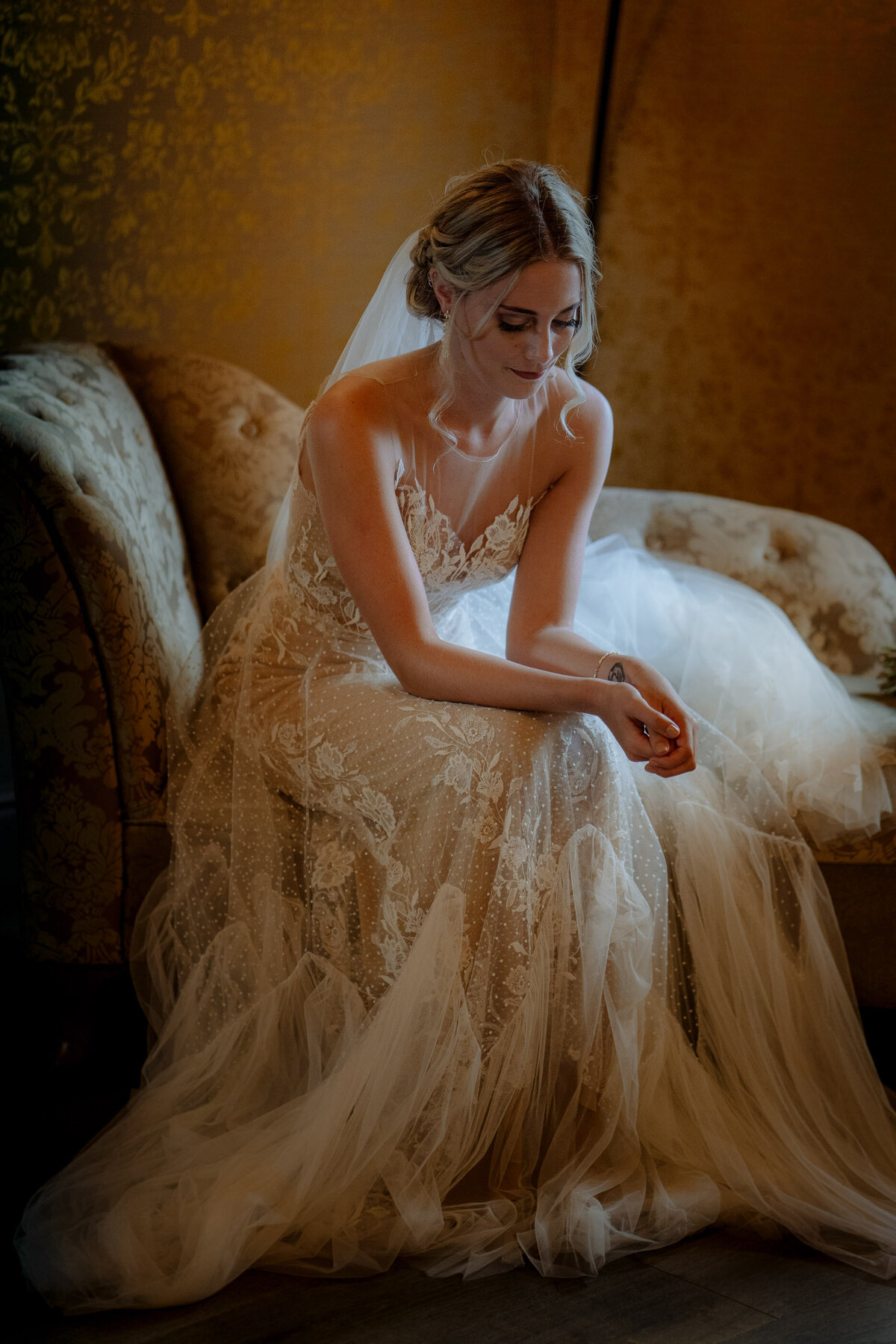 Bride at Wharfedale Grange Wedding Venue - photography by toast of leeds