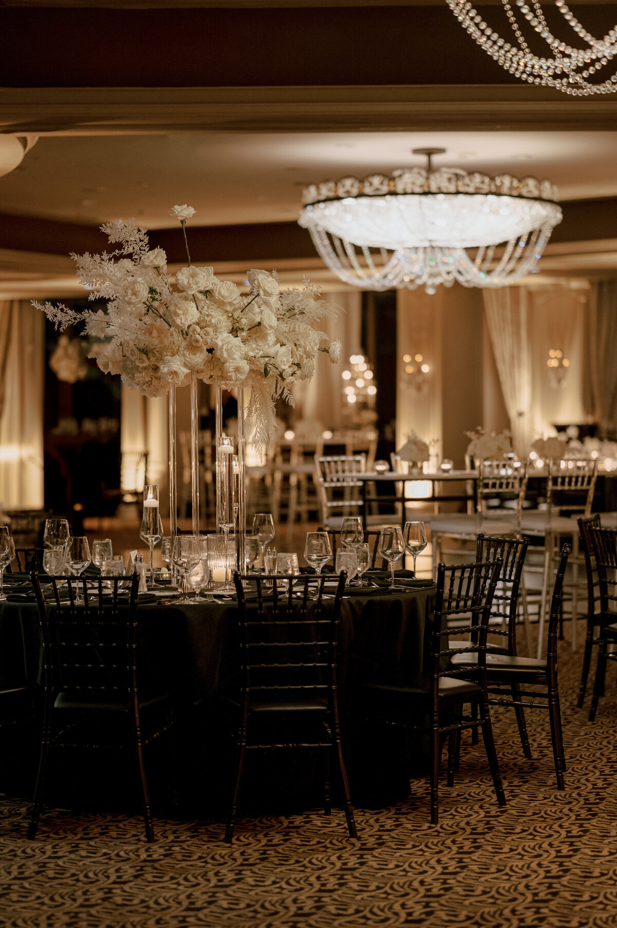 A photo of the wedding reception at the Hotel Zaza wedding in Houston.