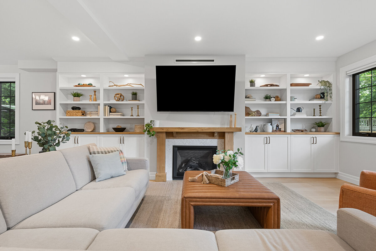 Final image of our ivory marble kitchen and interior design project.