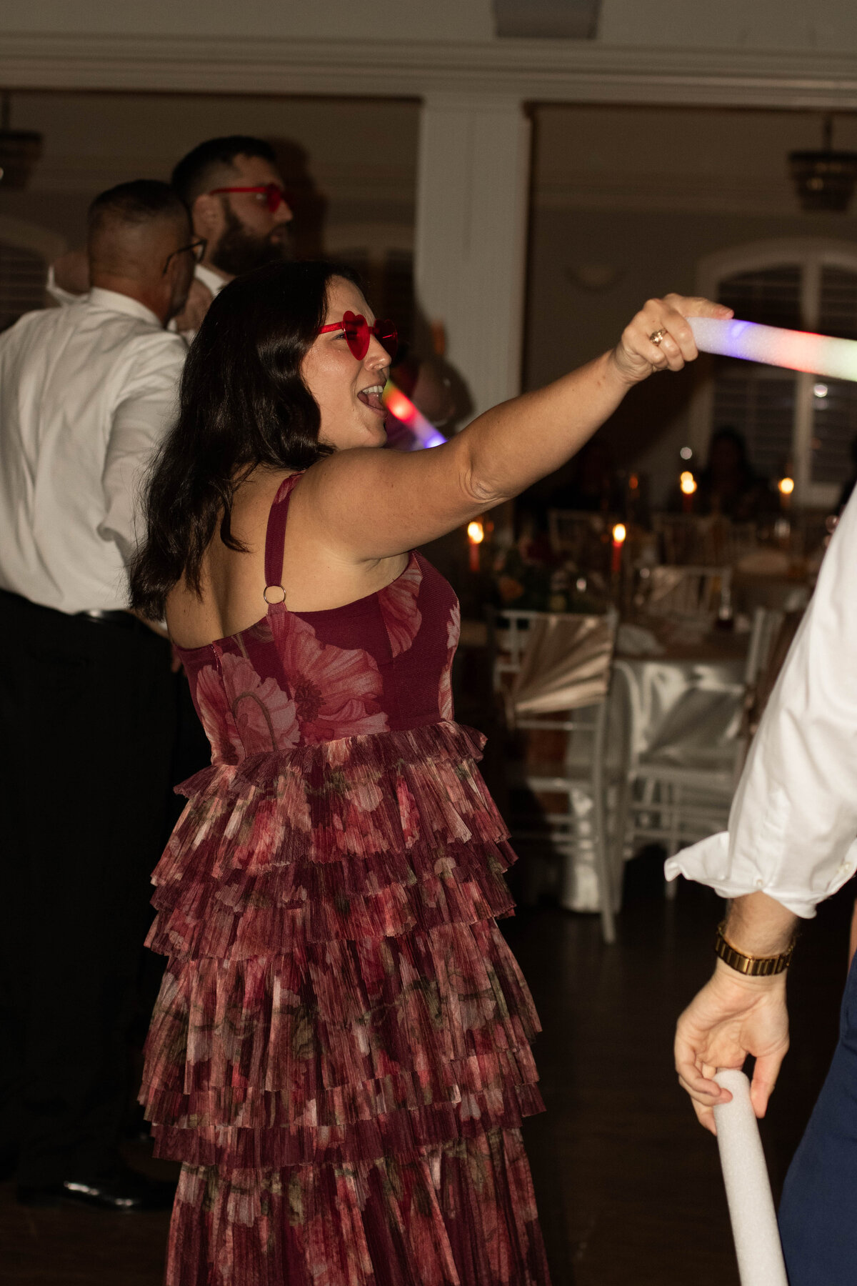 candid wedding dance floor photo