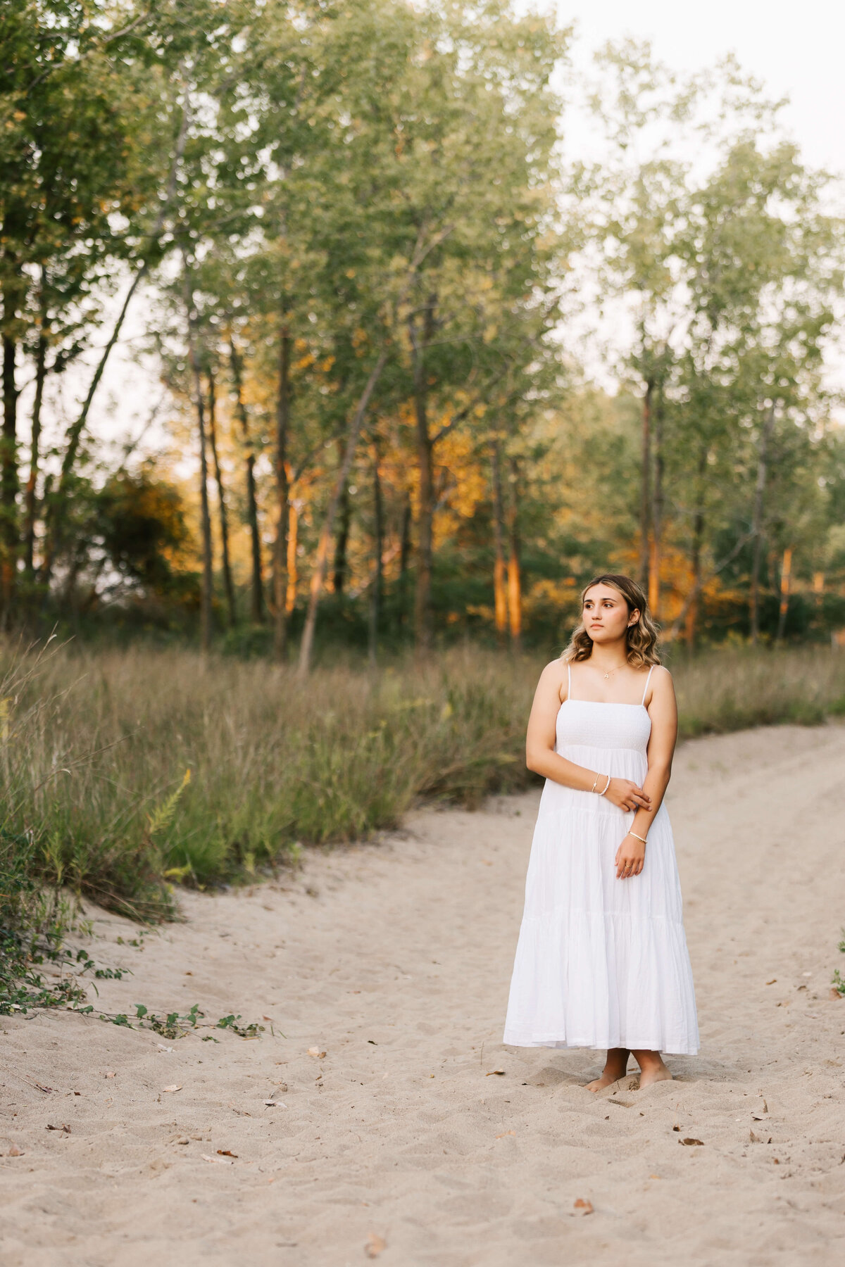 Erie Pa high school senior on the beach in Erie Pa