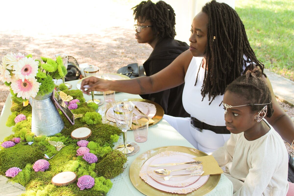 Guests enjoying beautiful picnic