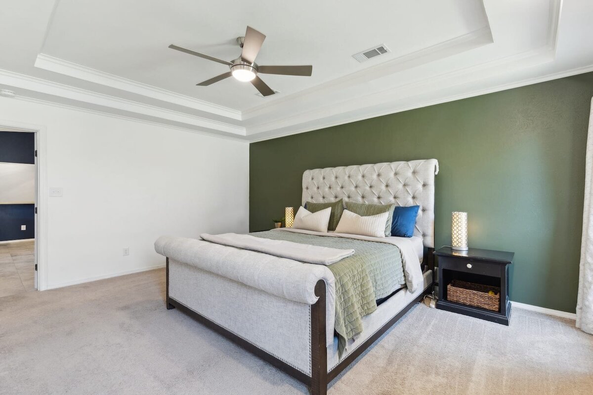 10216_shadow_way_dallas_tx_primary_bedroom_-_accent_wall_with_tray_ceiling_and_upholstered_bed_-_haven_realty_group