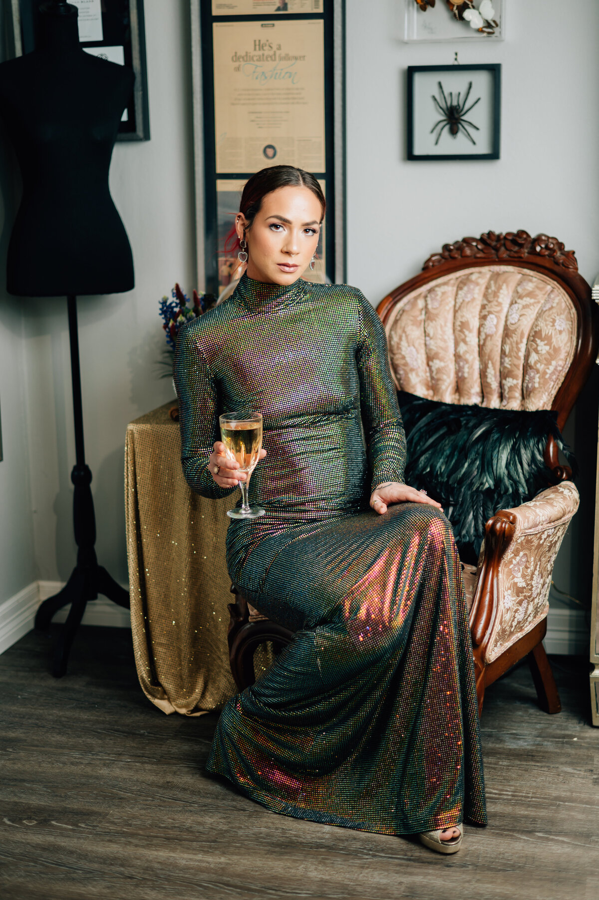 Fashion portrait of a women in editorial session, Houston TX