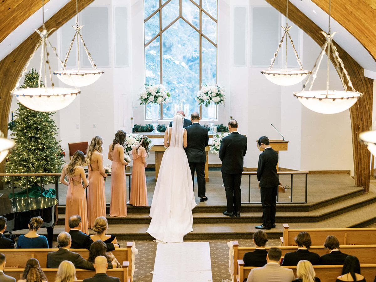 Wedding ceremony at the Vail Chapel