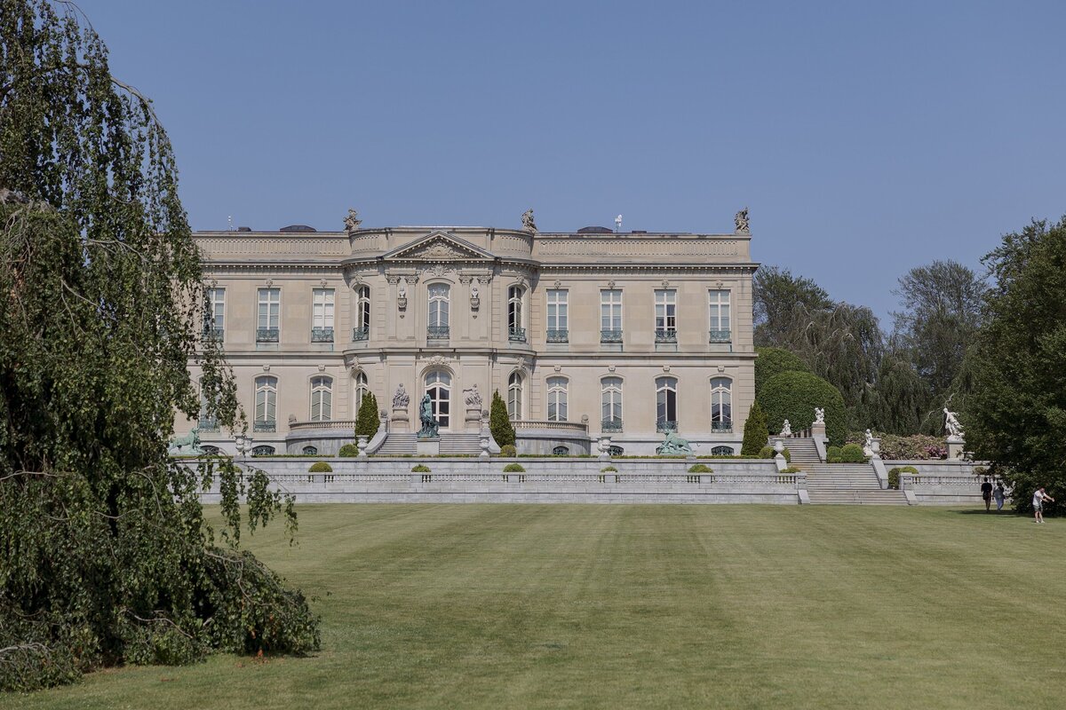 Landscape images of the Elms Mansion in Newport Rhode Island.