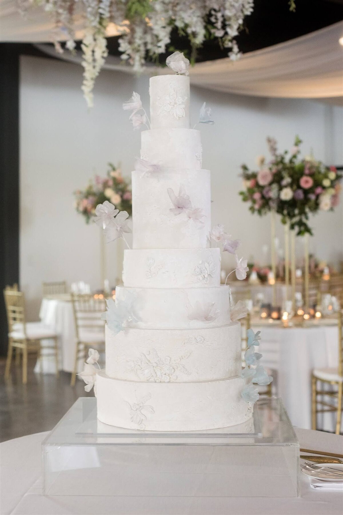 Seven tier wedding cake white wedding cake