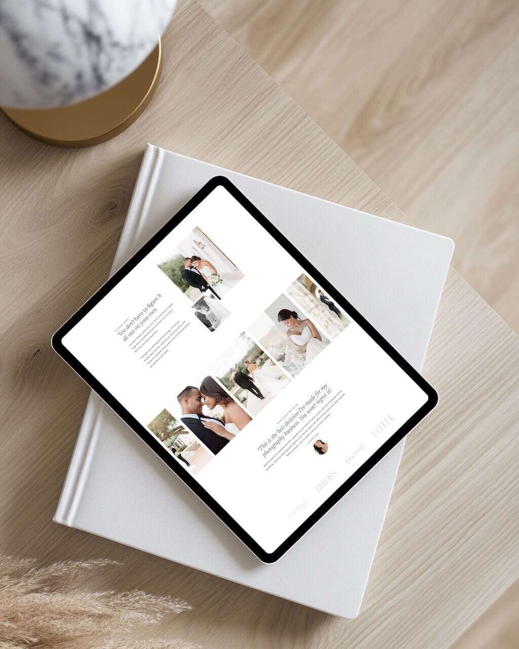 Mockup of Showit website template for photographers