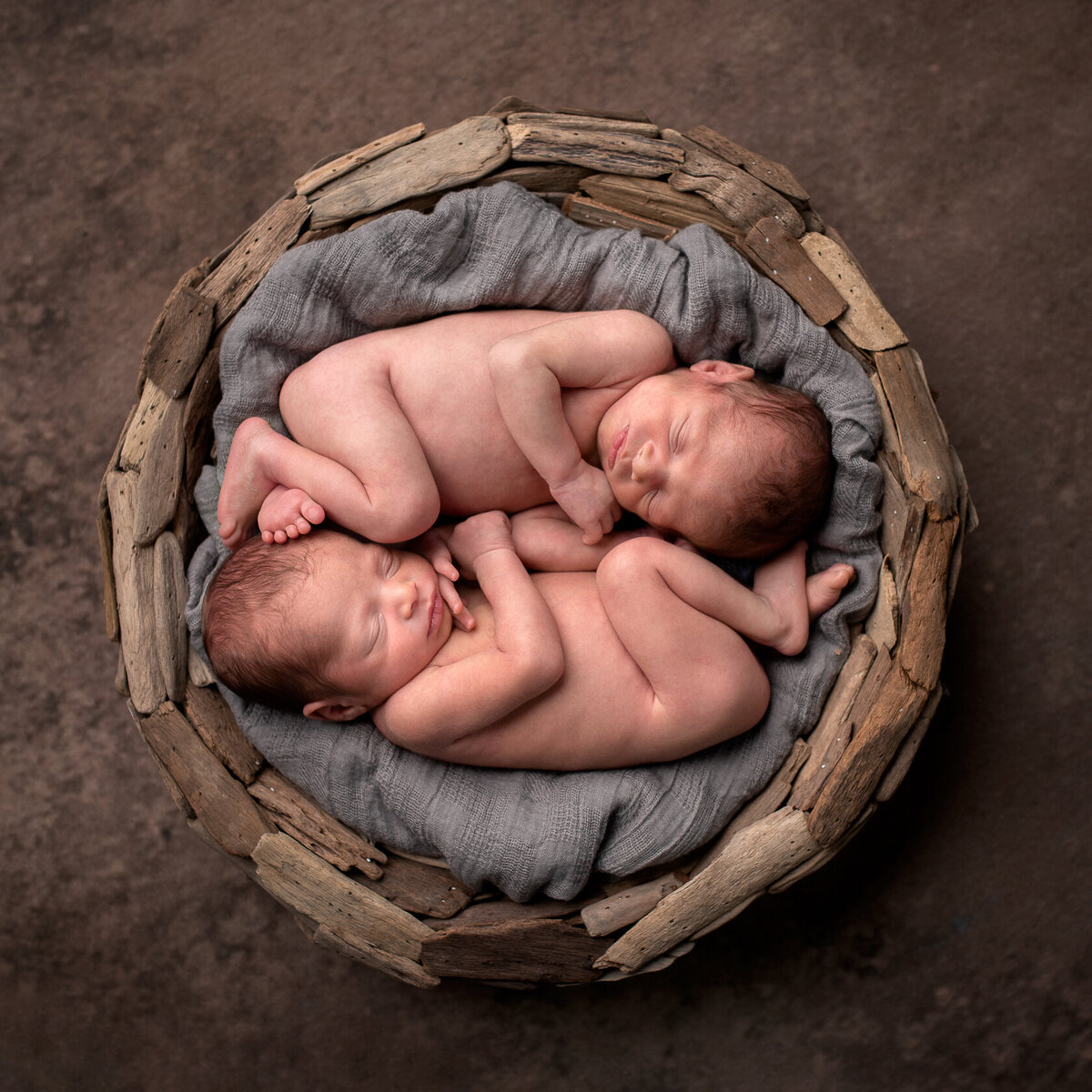 Lovely newborn in creative bucket by Laura King Photography