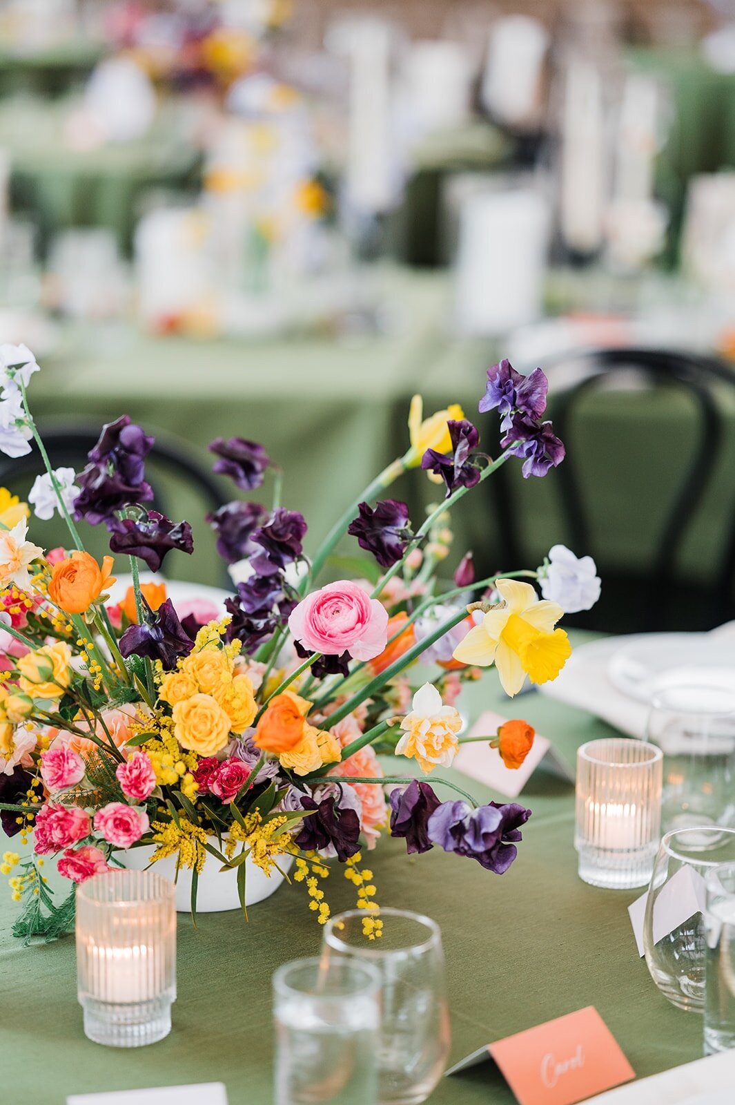 colorful-wedding-centerpiece-by-stems-floral-design-austin