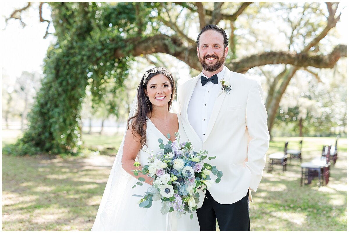 bride and groom photo at the old place