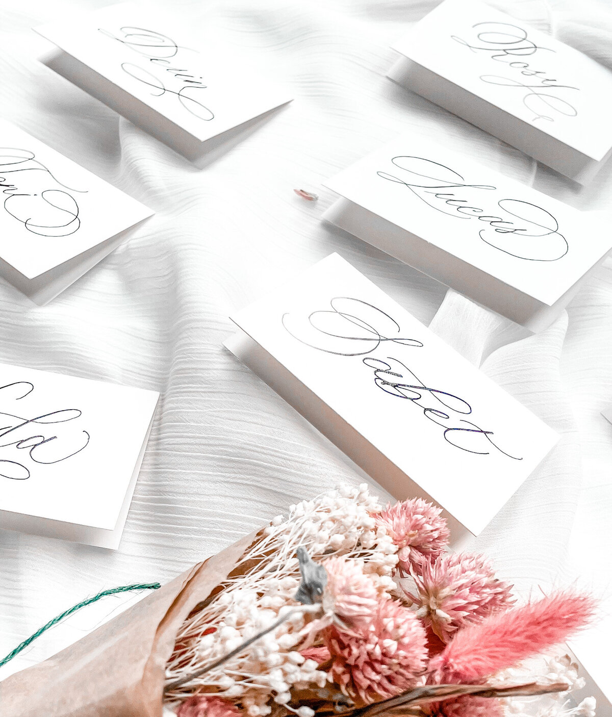 Place cards and Escort Cards, Event calligraphy