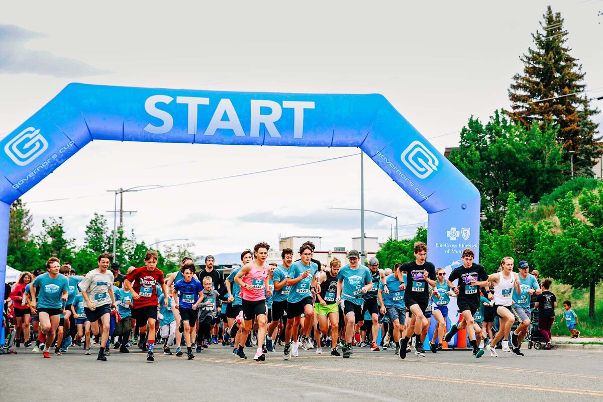 Start line at Montana Governor's Cup Race in Helena