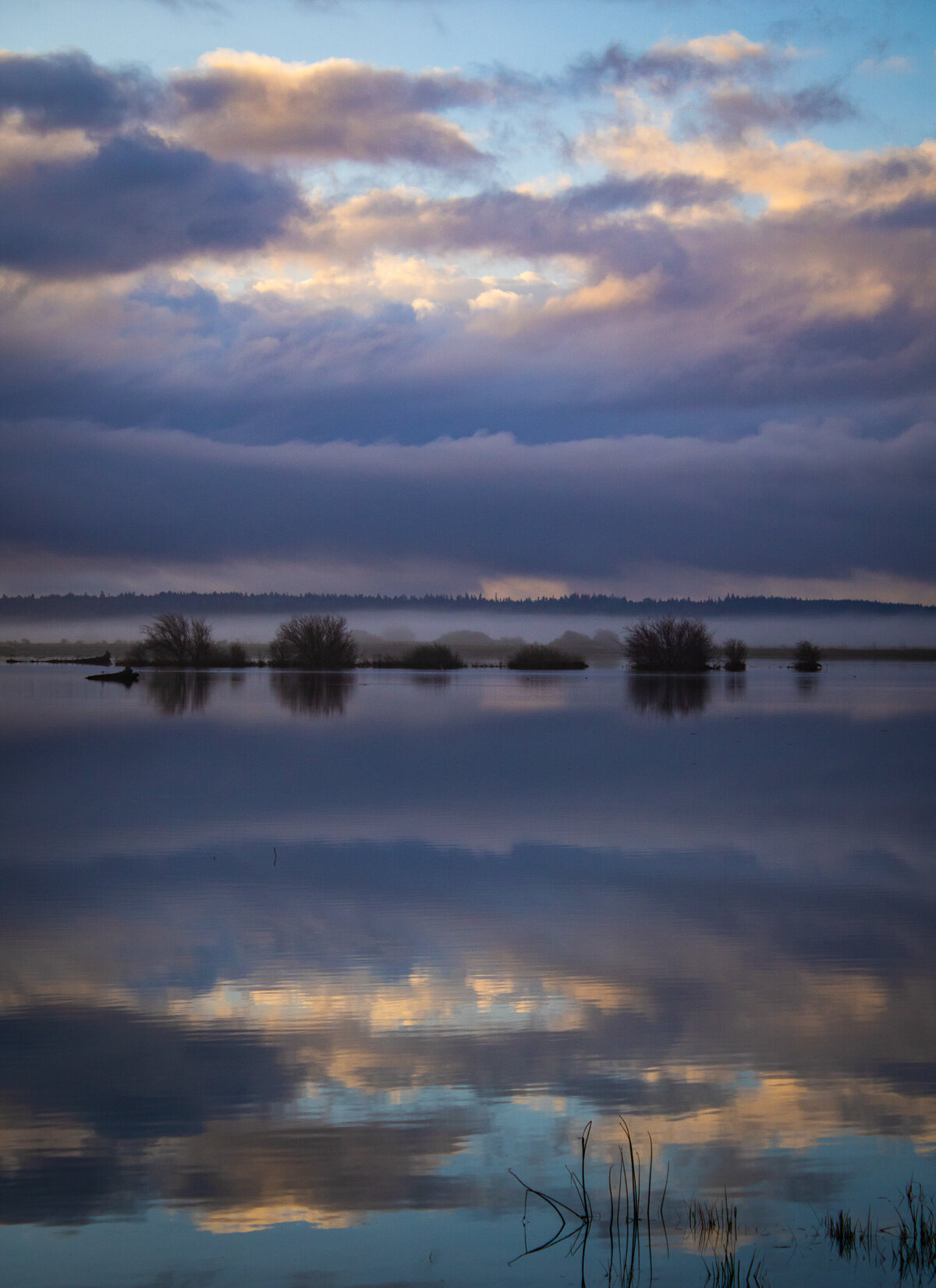 blue-sunrise-clouds-mist-sky-reflection