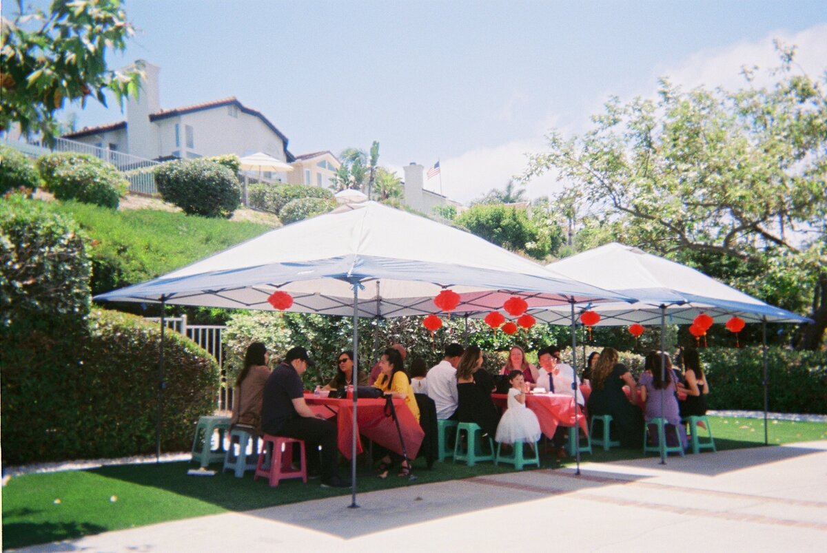 outdoor wedding reception