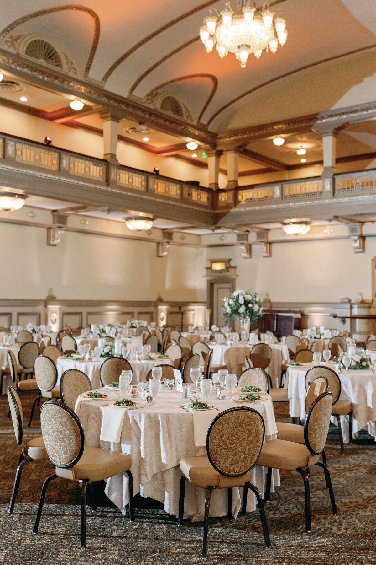 Reception decor at Hotel John Marshall Richmond
