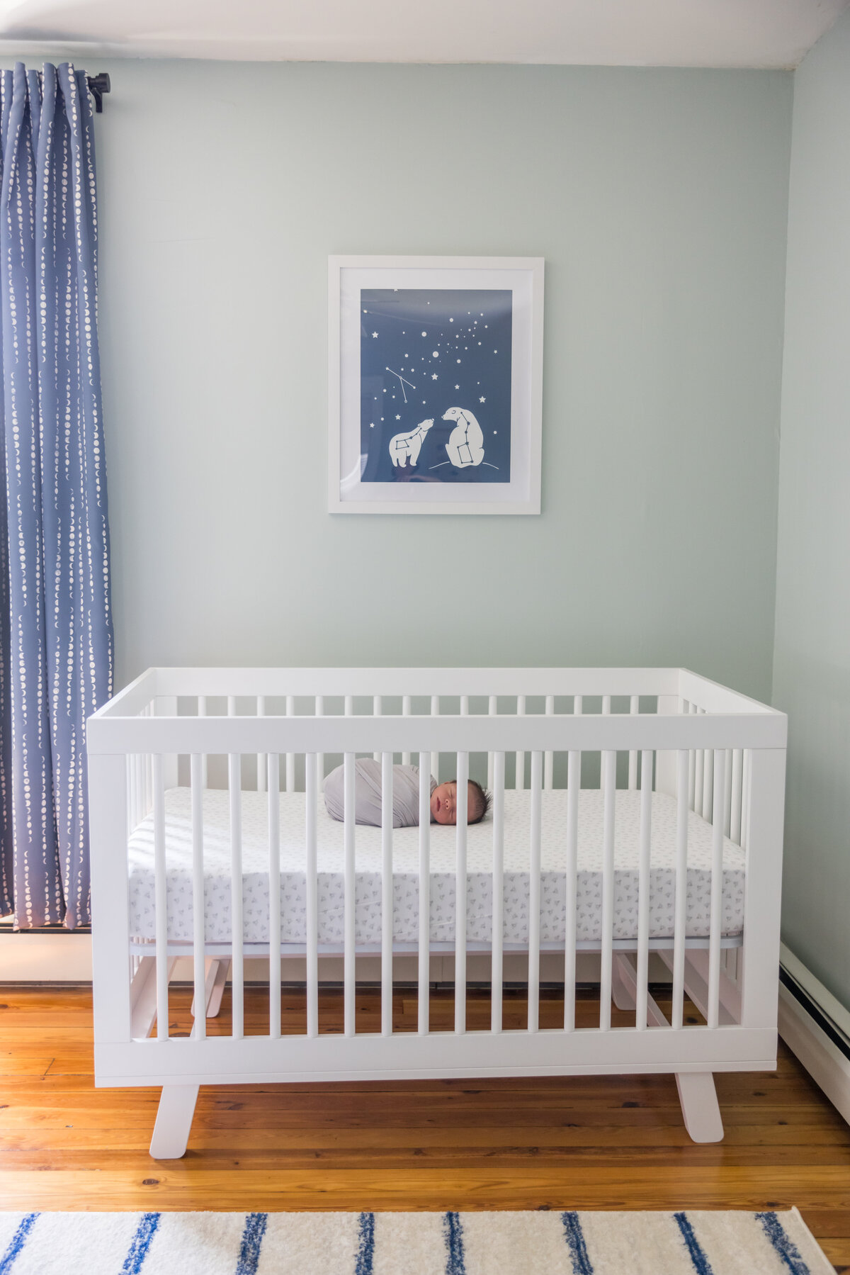 cozy at newborn nursery photography